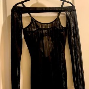 Sheer black jumpsuit sz M